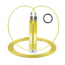 Скакалка скоростная на подшипниках аллюминиевая MadMax MFA-286 Speed jump rope Yellow