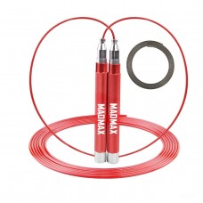 Скакалка скоростная на подшипниках аллюминиевая MadMax MFA-286 Speed jump rope Red