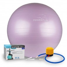 Мяч для фитнеса (фитбол) PowerPlay 4001 Ø65 cm Gymball Лиловый + насос