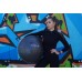 Мяч для фитнеса (фитбол) полумассажный PowerPlay 4003 Ø75 cm Gymball Темно-серый + насос