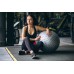 Мяч для фитнеса (фитбол) полумассажный PowerPlay 4003 Ø65 cm Gymball Серый + насос