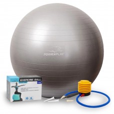 Мяч для фитнеса (фитбол) PowerPlay 4001 Ø65 cm Gymball Серый + насос
