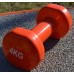 Гантели виниловые PowerPlay 4125 Achilles 2*4 кг. Оранжевые (пара - 2шт.)