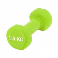 Гантель виниловый PowerPlay 1,5 кг. PP_4103 Зеленая (1шт.)