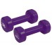 Гантели виниловые PowerPlay 4125 Achilles 2*2.5 кг. Фиолетовые (пара – 2шт.)