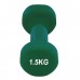 Гантель виниловый PowerPlay 4125 Achilles 1.5 кг. Зеленая (1шт.)