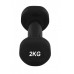 Гантель виниловый PowerPlay 4125 Achilles 2 кг. Черная (1шт.)