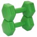 Гантели композитные PowerPlay 4124 Hercules 2*2 кг. Зеленые (пара – 2шт.)