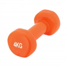 Гантель виниловый PowerPlay 4125 Achilles 4 кг. Оранжевая (1шт.)