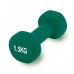 Гантель виниловый PowerPlay 4125 Achilles 1.5 кг. Зеленая (1шт.)
