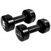 Гантели виниловые PowerPlay 4125 Achilles 2*5 кг. Черные (пара - 2шт.)