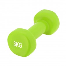 Гантель виниловый PowerPlay 4125 Achilles 3 кг. Зеленая (1шт.)