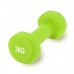 Гантель виниловый PowerPlay 4125 Achilles 3 кг. Зеленая (1шт.)