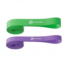 Резиновые петли для тренировок U-POWEX UP_1072 Power Band набор 2шт. Purple/Green (16-57kg)