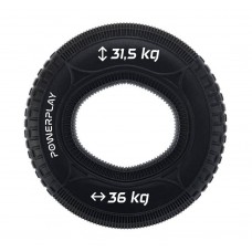 Эспандер кистевой силиконовый PowerPlay PP-4330 Hand Grip Loops Hard 31.5-36 кг. Черный