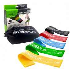 Резинки для фитнеса PowerPlay 4113 Mini Power Band Set набор из 5 шт.  (от 1 до 20 кг)