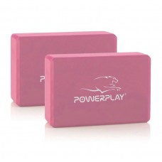 Блок для йоги 2шт. (пара) PowerPlay 4006 Yoga Brick EVA Розовые