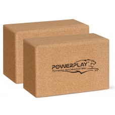 Блоки для йоги 2шт. PowerPlay PP_4006 из пробкового дерева Cork Yoga Block (пара)