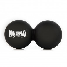 Массажный двойной мяч силиконовый PowerPlay PP-4355 Silicone Lacrosse Peanut Ball (6.3*12.6см.) Черный