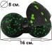 Массажный мяч двойной PowerPlay PP-4352 Epp foam peanut ball (d8*16cm.) Черно/Зеленый