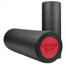Массажный ролик (роллер) гладкий PowerPlay 4021 Fitness Roller Черно-красный (30x15см.)
