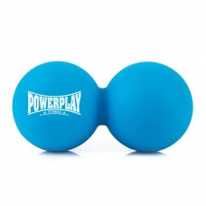 Массажный двойной мяч силиконовый PowerPlay PP-4355 Silicone Lacrosse Peanut Ball (6.3*12.6см.) Синий