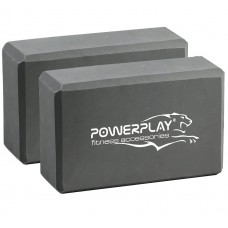 Блоки для йоги 2шт. PowerPlay 4006 Yoga Brick EVA Серые (пара)