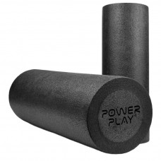 Массажный ролик (роллер) гладкий PowerPlay 4021 Fitness Roller Черный (90x15см.)