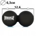 Массажный двойной мяч силиконовый PowerPlay PP-4355 Silicone Lacrosse Peanut Ball (6.3*12.6см.) Черный