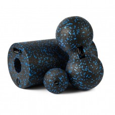 Набор для йоги PowerPlay PP_4008 EPP Foam Roller Set роллер + 2 массажных мяча Черно-синий