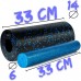 Массажный ролик (роллер) гладкий PowerPlay PP-4348 2 in 1 EPP Foam Roller Черно/Синий (33x14см.)