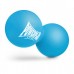 Массажный двойной мяч силиконовый PowerPlay PP-4355 Silicone Lacrosse Peanut Ball (6.3*12.6см.) Синий
