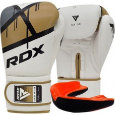 Боксерские перчатки RDX F7 Ego Golden 12 унций (капа в комплекте)