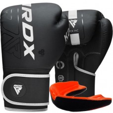 Боксерские перчатки RDX F6 Kara Matte White 12 унций (капа в комплекте)