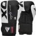 Боксерские перчатки RDX F4 Boxing Sparring Gloves Hook&Loop WHITE/BLACK 12 унций (капа в комплекте)