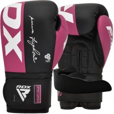 Боксерські рукавиці RDX REX F4 PINK/BLACK-10 унцій (капа в комплекті)