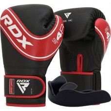 Боксерские перчатки RDX 4B Robo Kids Red/Black 6 унций (капа в комплекте)