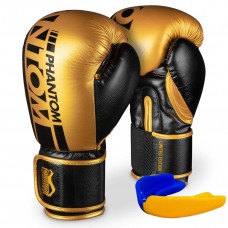 Боксерские перчатки Phantom APEX Elastic Gold 16 унций (капа в подарок)