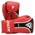 Боксерские перчатки RDX AURA PLUS T-17 Red/Black 12 унций (капа в комплекте)
