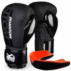 Боксерские перчатки Phantom APEX Speed ​​Black 16 унций (капа в подарок)