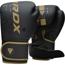 Боксерські рукавиці RDX F6 Kara Matte Golden 8 унцій (капа в комплекті)