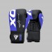 Боксерские перчатки RDX F4 Boxing Sparring Gloves Hook&Loop BLUE/BLACK 14 унций (капа в комплекте)