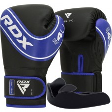 Боксерские перчатки RDX 4B Robo Kids Blue/Black 6 унций (капа в комплекте)