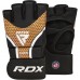Перчатки ММА RDX AURA PLUS T-17 Black Golden L (капа в комплекте)