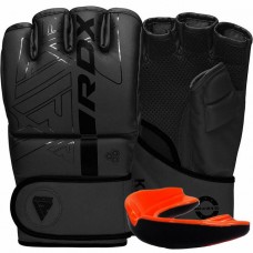 Перчатки ММА RDX F6 KARA Matte Black XL (капа в комплекте)