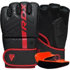 Перчатки ММА RDX F6 KARA Matte Red L (капа в комплекте)