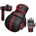 Перчатки ММА RDX F6 KARA Matte Red Plus L/XL (капа в комплекте)