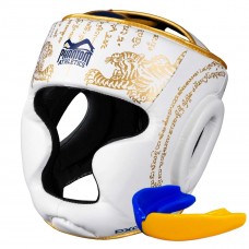 Боксерський шолом Phantom Muay Thai Full Face White Gold (капа в комплекті)