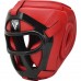 Боксерский шлем RDX T1 Grill Full Red L (капа в комплекте)