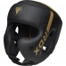 Боксерский шлем RDX F6 KARA Matte Golden M (капа в комплекте)